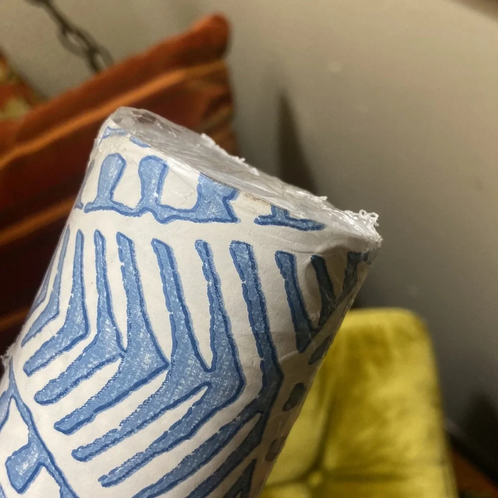 Lee Jofa (with flaw) Drayton Denim Wallpaper (1 roll)
